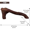 Natural Driftwood for Aquarium Decor, W22×D5×H9.5 Large Drift Wood Decorations for Reptile Hide, Fish Tank