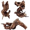 Driftwood for Aquarium, 3 Pieces 6-10&quot; Natural Small Drift Wood Fish Tank Assorted Branch Decorations Pieces for Reptile Hide